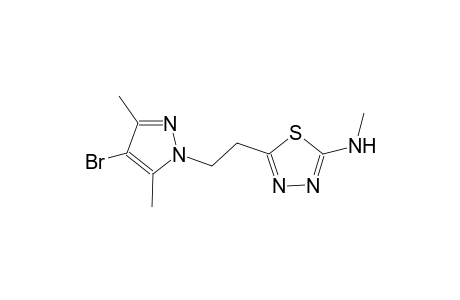 N-{5-[2-(4-bromo-3,5-dimethyl-1H-pyrazol-1-yl)ethyl]-1,3,4-thiadiazol-2-yl}-N-methylamine
