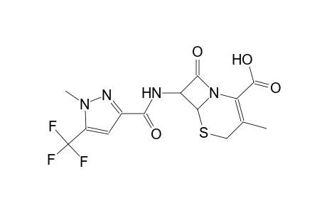 3-methyl-7-({[1-methyl-5-(trifluoromethyl)-1H-pyrazol-3-yl]carbonyl}amino)-8-oxo-5-thia-1-azabicyclo[4.2.0]oct-2-ene-2-carboxylic acid