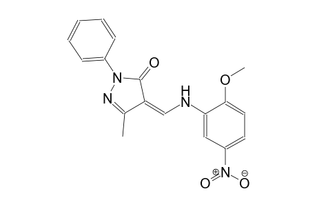 (4Z)-4-[(2-methoxy-5-nitroanilino)methylene]-5-methyl-2-phenyl-2,4-dihydro-3H-pyrazol-3-one