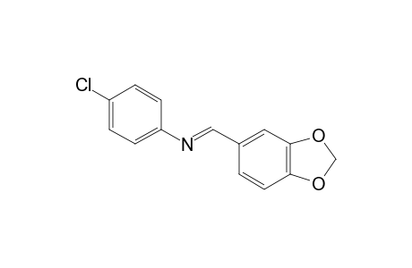 N-(3,4-METHYLENEDIOXYBENZYLIDENE)-4'-CHLORO-ANILINE
