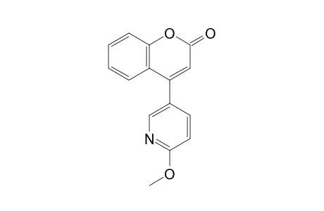 2H-1-Benzopyran-2-one, 4-(6-methoxy-3-pyridinyl)-