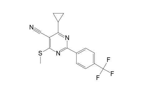4-cyclopropyl-6-(methylthio)-2-(alpha,alpha,lapha-trifluoro-p-tolyl)-5-pyrimidinecarbonitrile