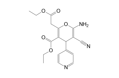 ethyl 6-amino-5-cyano-2-(2-ethoxy-2-oxoethyl)-4-(4-pyridinyl)-4H-pyran-3-carboxylate