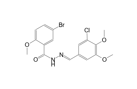 5-bromo-N'-[(E)-(3-chloro-4,5-dimethoxyphenyl)methylidene]-2-methoxybenzohydrazide