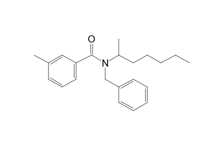 Benzamide, 3-methyl-N-benzyl-N-(hept-2-yl)-