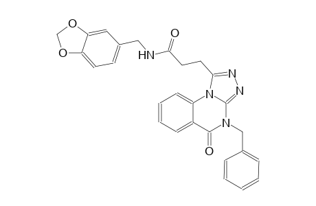 [1,2,4]triazolo[4,3-a]quinazoline-1-propanamide, N-(1,3-benzodioxol-5-ylmethyl)-4,5-dihydro-5-oxo-4-(phenylmethyl)-