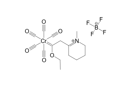 PENTACARBONYL-[1-ETHOXY-2-(3,4,5,6-TETRAHYDRO-1-METHYL-2-PYRIDO)-ETHYLIDENE]-CHROMIUM-TETRAFLUOROBORATE