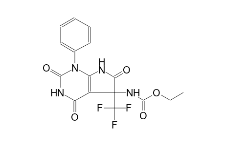 ethyl 2,4,6-trioxo-1-phenyl-5-(trifluoromethyl)-2,3,4,5,6,7-hexahydro-1H-pyrrolo[2,3-d]pyrimidin-5-ylcarbamate