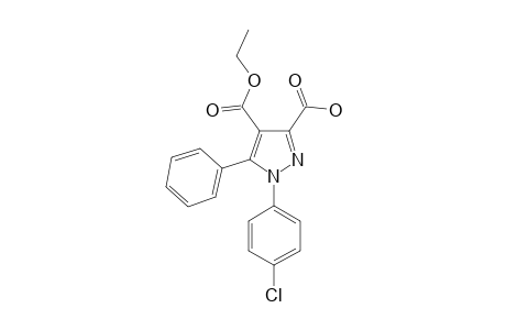 1-(4-CHLOROPHENYL)-4-(ETHOXYCARBONYL)-5-PHENYL-1H-PYRAZOLE-3-CARBOXYLIC-ACID