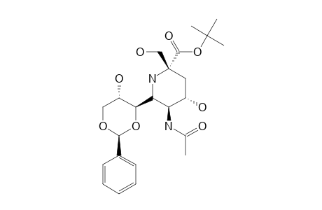 TERT.-BUTYL-5-ACETAMIDO-2-AMINO-2-N,6-ANHYDRO-7,9-O-BENZYLIDENE-2,3,5-TRIDEOXY-2-C-(HYDROXYMETHYL)-D-ERTYRO-L-MANNO-NONONATE