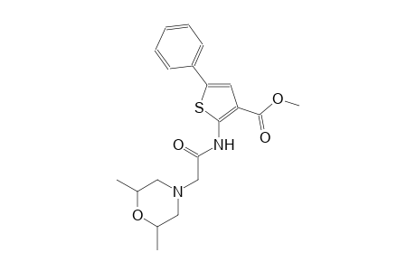 3-thiophenecarboxylic acid, 2-[[(2,6-dimethyl-4-morpholinyl)acetyl]amino]-5-phenyl-, methyl ester