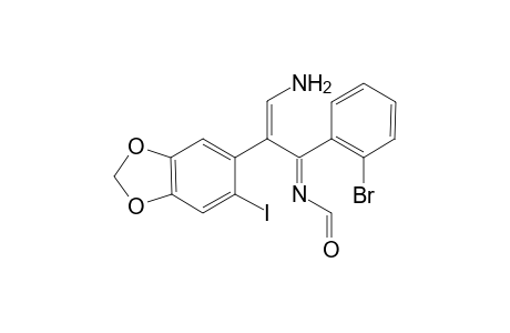 3-(2-Bromophenyl)-2-[2-iodo-4,5-(methylenedioxy)phenyl]-3-N-formylprop-1,3-dienamine