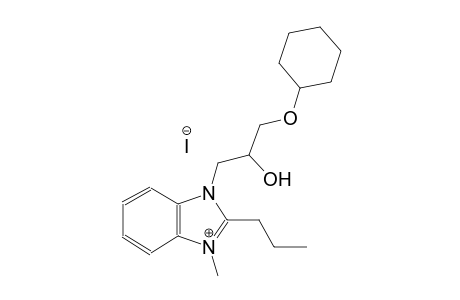 3H-benzimidazolium, 3-[3-(cyclohexyloxy)-2-hydroxypropyl]-1-methyl-2-propyl-, iodide