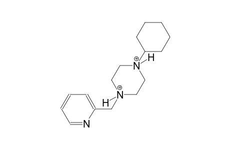 1-cyclohexyl-4-(2-pyridinylmethyl)piperazinediium