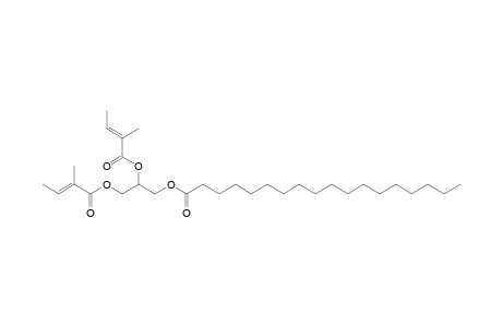 2,3-Di[(E)-2-methyl-2-butenoyloxy]propyl octadecanoate