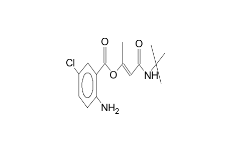N-tert-butyl-3-(2-amino-5-chlorobenzoyloxy-2-butenoic amide