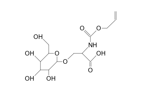 N-Allyloxycarbonyl-B-galactosyl-L-serine