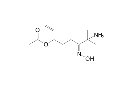 1-[4'-Amino-3'-(hydroxyimino)-4'-methylpentyl]-1-methylallyl acetate