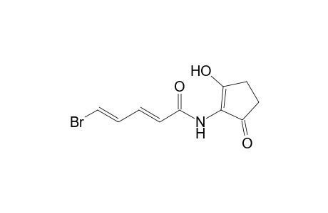 (2E,4E)-5-bromanyl-N-(2-oxidanyl-5-oxidanylidene-cyclopenten-1-yl)penta-2,4-dienamide