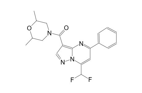 7-(difluoromethyl)-3-[(2,6-dimethyl-4-morpholinyl)carbonyl]-5-phenylpyrazolo[1,5-a]pyrimidine