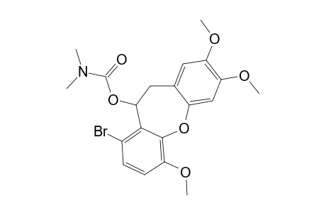 9-BROMO-2,3,6-TRIMETHOXY-10-[(N,N-DIMETHYLAMINOCARBAMOYL)-OXY]-10,11-DIHYDRODIBENZ-[B,F]-OXEPINE