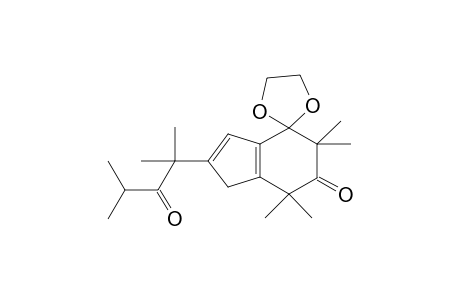 1',7'-Dihydro-5',5',7'7'-tetramethyl-2-(1",1",3"-trimethyl-2-oxobutyl)spiro[1,3-dioxolane-2,4'-[4H]inden]-6'(5'H)-one