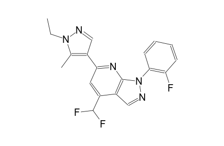 1H-pyrazolo[3,4-b]pyridine, 4-(difluoromethyl)-6-(1-ethyl-5-methyl-1H-pyrazol-4-yl)-1-(2-fluorophenyl)-