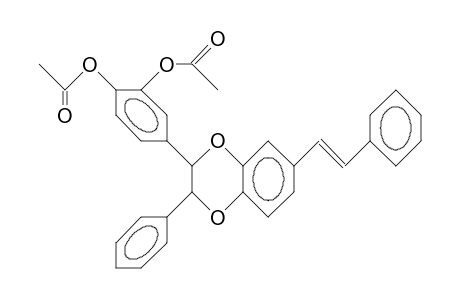 3-(3,4-Diacetoxy-phenyl)-2,3-dihydro-2-phenyl-6-(2-phenyl-vinyl)-1,4-benzodioxin