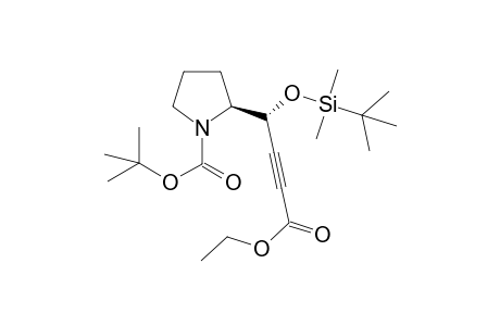 (2S)-2-[(1R)-1-[tert-butyl(dimethyl)silyl]oxy-4-ethoxy-4-keto-but-2-ynyl]pyrrolidine-1-carboxylic acid tert-butyl ester