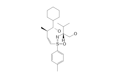 (-)-[SS,1Z,N(1S),3R,4S]-N-[1-(HYDROXYMETHYL)-2-METHYLPROPYL]-3-METHYL-4-CYCLOHEXYL-1-(4-METHYLPHENYLSULFONIMIDOYL)-1-BUTENE-4-OL