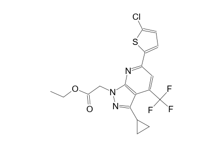 1H-pyrazolo[3,4-b]pyridine-1-acetic acid, 6-(5-chloro-2-thienyl)-3-cyclopropyl-4-(trifluoromethyl)-, ethyl ester