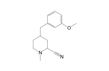 4-(3-methoxybenzyl)-1-methyl-pipecolinonitrile