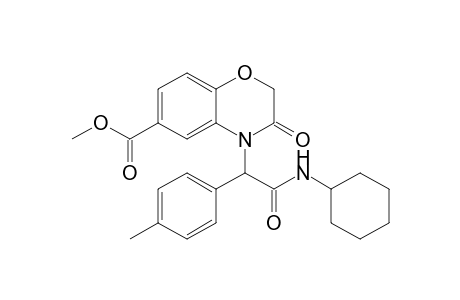 N-Cyclohexyl-2-{6-(methoxycarbonyl)-3-oxo-2H-benzo[b][1,4]-oxazin-4(3H)-yl}-2-(4-methylphenyl)acetamide