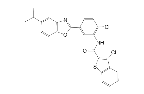 3-chloro-N-[2-chloro-5-(5-isopropyl-1,3-benzoxazol-2-yl)phenyl]-1-benzothiophene-2-carboxamide