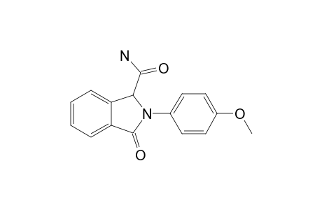 3-OXO-2-(4-METHOXYPHENYL)-2,3-DIHYDRO-1H-ISOINDOLE-1-CARBOXAMIDE