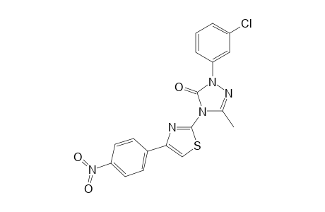 2-(m-Chlorophenyl)-5-methyl-4[4-(p-nitrophenyl)thiazol-2-yl]-2,4-dihydro-3H-1,2,4-triazol-3-one