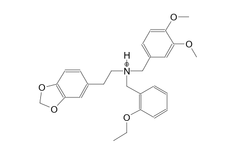 2-(1,3-benzodioxol-5-yl)-N-(3,4-dimethoxybenzyl)-N-(2-ethoxybenzyl)ethanaminium
