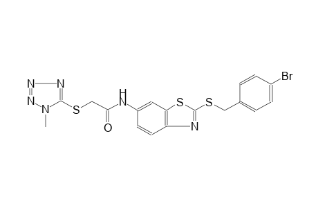acetamide, N-[2-[[(4-bromophenyl)methyl]thio]-6-benzothiazolyl]-2-[(1-methyl-1H-tetrazol-5-yl)thio]-