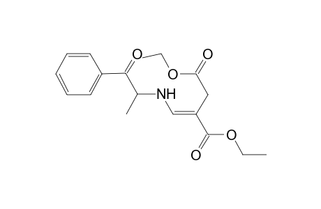 (+-)-N-(Propiophenone-2-yl)-2',3'-diethoxycarbonyl-1'-propenylamine