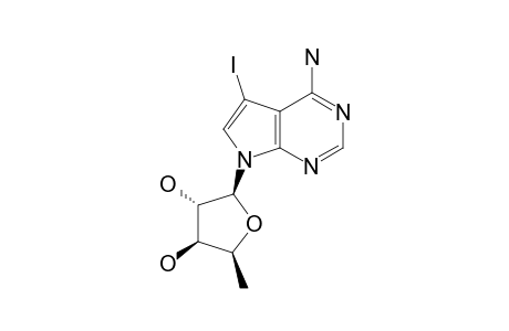 4-Amino-7-[5'-deoxy-.beta.-D-xylofuranosyl]-5-iodopyrrolo[2,3-d]pyrimidine