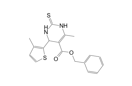 5-pyrimidinecarboxylic acid, 1,2,3,4-tetrahydro-6-methyl-4-(3-methyl-2-thienyl)-2-thioxo-, phenylmethyl ester