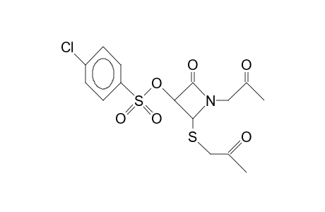 trans-1-Acetonyl-4-acetonylthio-3-(4-chloro-benzenesulfonyloxy)-2-azetidinone