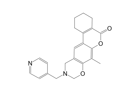 7-methyl-10-(4-pyridinylmethyl)-1,2,3,4,10,11-hexahydro-5H,9H-benzo[3,4]chromeno[6,7-e][1,3]oxazin-5-one