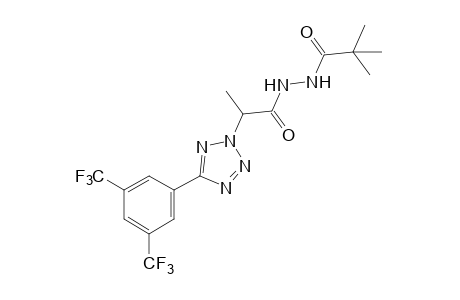 1-{2-[5-(alpha,alpha,alpha,alpha',alpha',alpha'-hexafluoro-3,5-xylyl)-2H-tetrazol-2-yl]propionyl}-2-pivaloylhydrazine