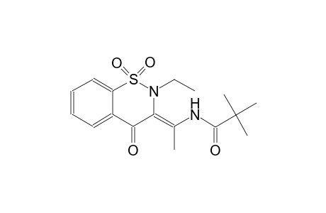 propanamide, N-[(1Z)-1-(2-ethyl-1,1-dioxido-4-oxo-2H-1,2-benzothiazin-3(4H)-ylidene)ethyl]-2,2-dimethyl-