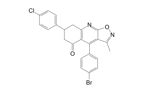 4-(4-Bromophenyl)-7-(4-chlorophenyl)-3-methyl-7,8-dihydroisoxazolo[5,4-b]quinolin5(6H)-one