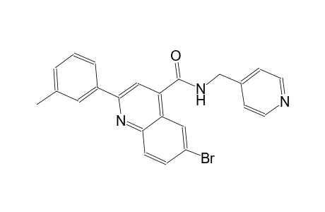 6-bromo-2-(3-methylphenyl)-N-(4-pyridinylmethyl)-4-quinolinecarboxamide