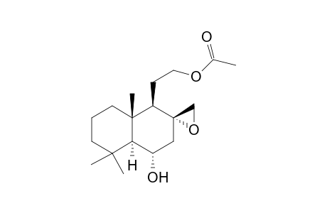 (+)-(1R,2R,4S,4aS,8aS)-2-(4-Hydroxy-3,4,4a,5,6,7,8,8a-octahydro-5,5,8a-trimethyl-spiro[naphthalene-2(1H),2'-oxiran]ylethyl acetate