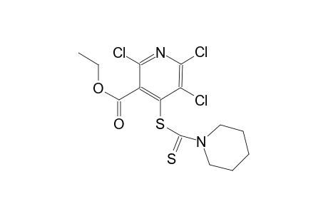 3-Pyridinecarboxylic acid, 2,5,6-trichloro-4-[(1-piperidinylthioxomethyl)thio]-, ethyl ester