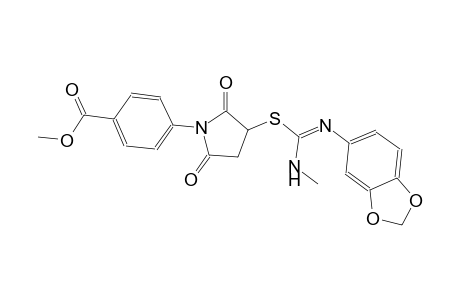 benzoic acid, 4-[3-[[(E)-(1,3-benzodioxol-5-ylamino)[(E)-methylimino]methyl]thio]-2,5-dioxo-1-pyrrolidinyl]-, methyl ester